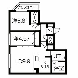 パレス楸(ヒサギ)の物件間取画像